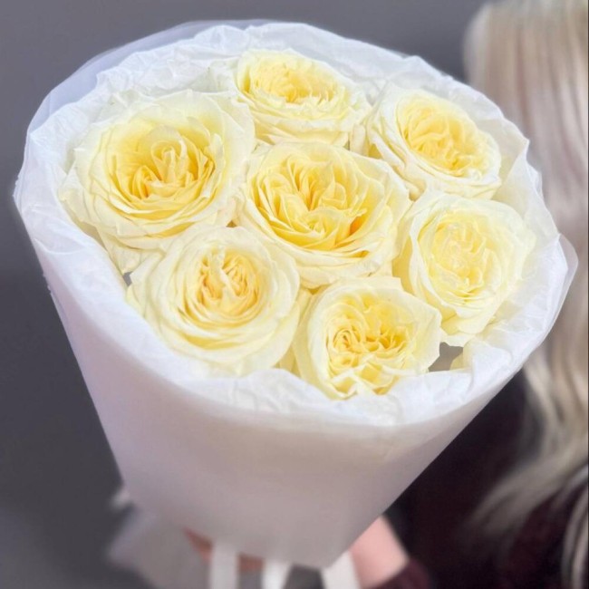 Букет цветов "Букет из белых пионовидных роз" Букет цветов "Букет из белых пионовидных роз"